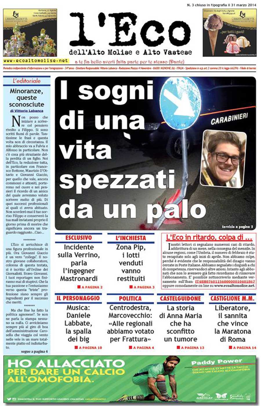 L'eco, numero di marzo